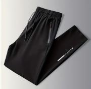 Men's Letters Print Pants With Zipper Pockets